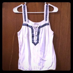 Lucky brand boho navy and white tank